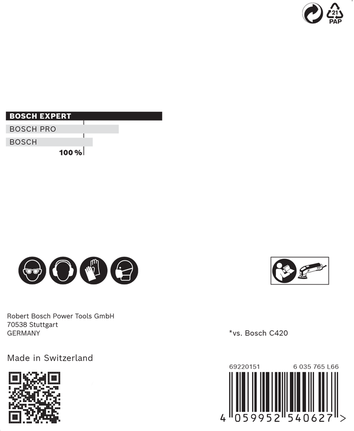 Filet de ponçage delta Bosch EXPERT M480 93 mm G 400 5 pièces.