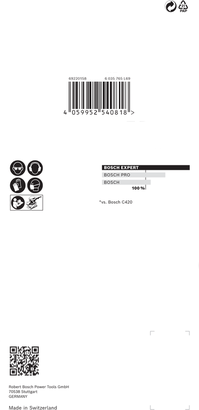 Bosch EXPERT M480 Filet de ponçage 93 x 186 mm G 80 Lot de 10.