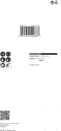 Filet de ponçage Bosch EXPERT M480 93x186 mm 320 G 10 pièces.