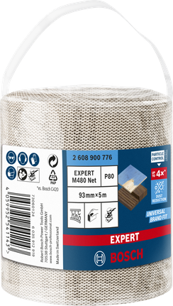 Rouleau de filet abrasif Bosch EXPERT M480 93 mm × 5 m G 80.