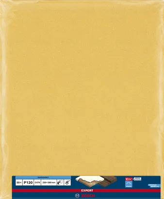 Papier abrasif Bosch C470 P120 230×280 mm.