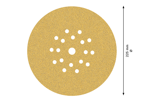 Disque abrasif Bosch EXPERT C470 225 mm, 19 trous, grain 60.