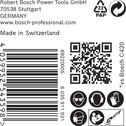 Papier abrasif Bosch Expert C470 225 mm.
