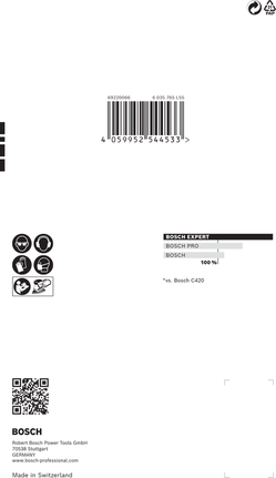 Papier abrasif Bosch EXPERT C470 100×150 mm G 60 paquet de 10.