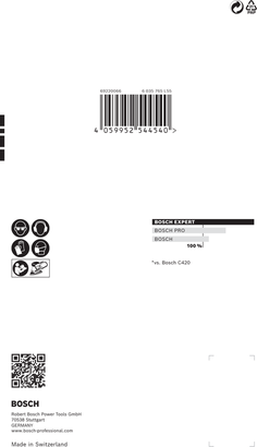 Papier abrasif Bosch EXPERT C470 100 x 150 mm G 80, 10 pièces.