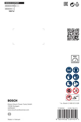 Disque à tronçonner diamanté Bosch EXPERT MultiMaterial 125 × 22,23 × 2,2 × 12 mm.