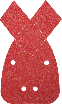Feuille abrasive delta Bosch avec trous d'extraction.