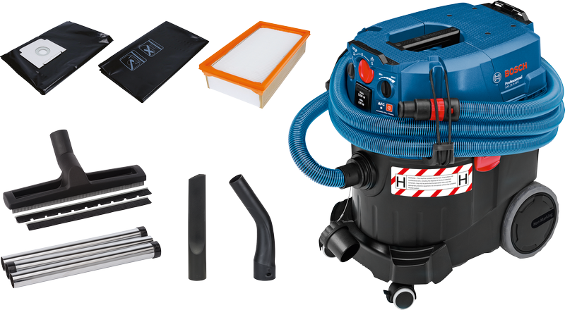 Aspirateur de poussière Bosch GAS 35 H AFC avec accessoires.