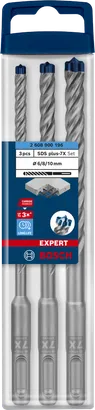 Coffret de 3 forets Bosch Expert SDS plus-7X 6/8/10 mm.