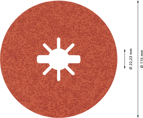 Disque fibre Bosch EXPERT R782 Prisma Ceramic X-LOCK 115 mm.