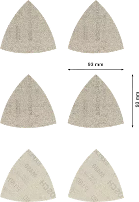 Bosch EXPERT M480 Set de filets de ponçage 93x93mm, conception à filet ouvert.