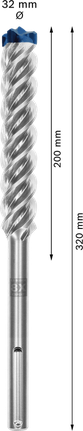 Foret à percussion Bosch EXPERT SDS max-8X 32x200x320 mm.