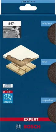 Ensemble de blocs de ponçage Bosch EXPERT S471 moyen-fin superfin.
