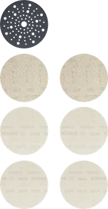 Bosch EXPERT M480 Kit de démarrage disques abrasifs 150 mm filet ouvert.
