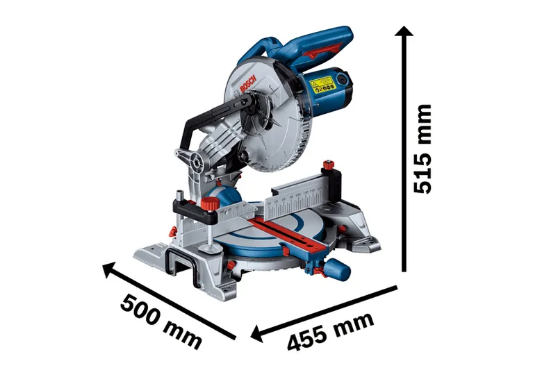 Scie à onglet Bosch GCM 216 avec lame de 216 mm.
