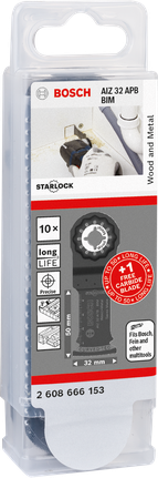 Jeu de 10 lames multi-outils Bosch 32 mm.