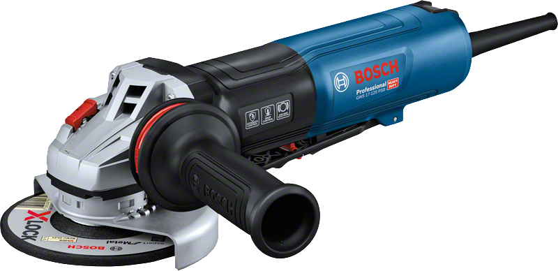Meuleuse d'angle Bosch GWS 17-125 PSB avec poignée latérale.