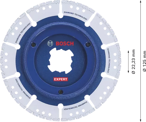 Disque de coupe de tubes diamanté Bosch EXPERT X-LOCK, 125 mm.