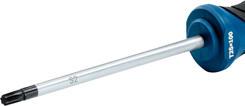 Tournevis Bosch T25×100 avec tige longue en acier S2.