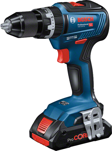 Bosch GSB 18V-55 accuboormachine met borstelloze motor.