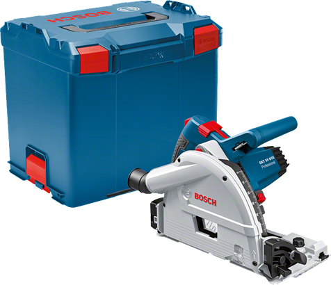 Scie plongeante Bosch GKT 55 GCE avec coffret de rangement.