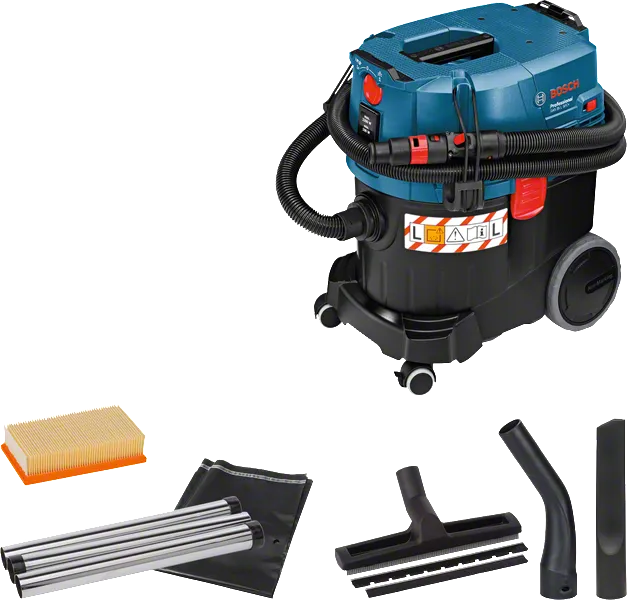 Aspirateur eau et poussière Bosch GAS 35 L SFC avec accessoires.