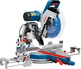 Scie à onglet coulissante Bosch GCM 12 GDL avec support GTA 3800.