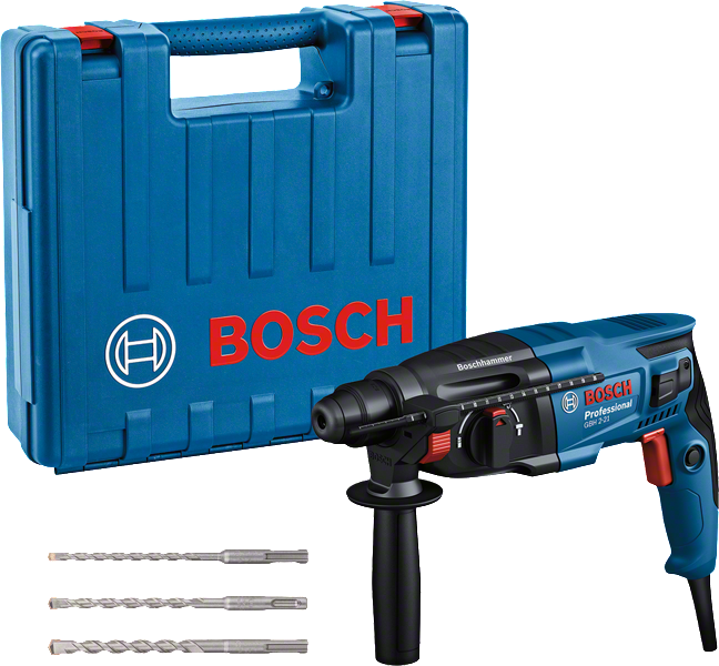 Coffret de perceuse à percussion Bosch GBH 2-21 avec coffret.
