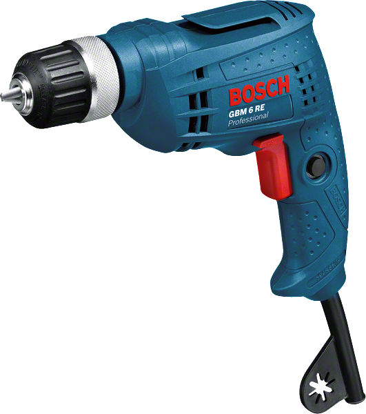 Perceuse électrique Bosch GBM 6 RE avec poignée ergonomique.