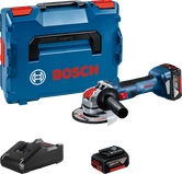 Meuleuse d'angle Bosch GWX 18V-7 avec batterie et mallette.