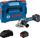 Ensemble de meuleuse d'angle Bosch GWS 18V-15 SC avec batteries.