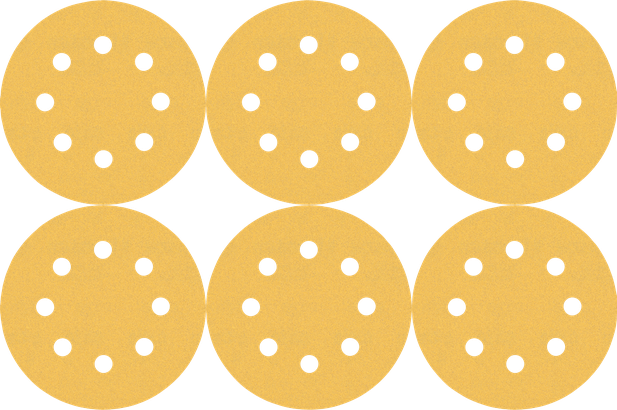 Jeu de disques abrasifs Bosch avec motif à 8 trous.