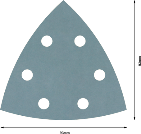 Feuille abrasive Bosch PRO F355 93 mm grain 1200 6 trous.