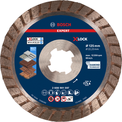 Disque à tronçonner diamanté Bosch EXPERT MultiMaterial X-LOCK.