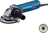 Meuleuse d'angle Bosch GWS 12-125 avec poignée latérale standard.