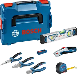 Ensemble d'outils à main Bosch 16 pièces avec étui de rangement.