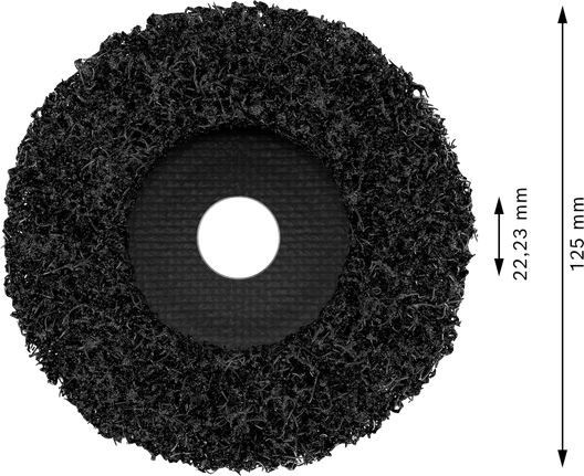 Disque de nettoyage Bosch PRO N377, 125 mm noir.