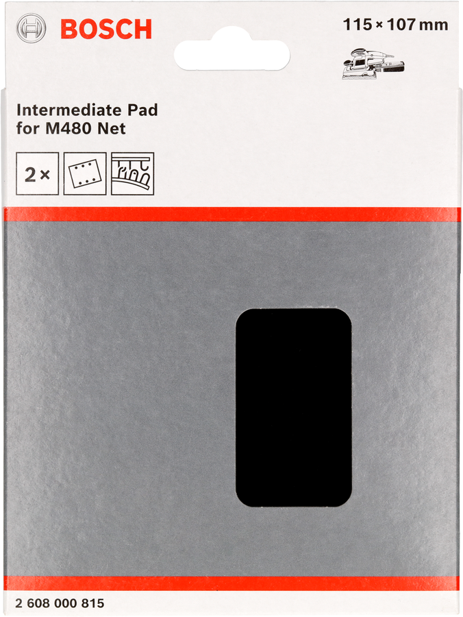 Économiseur de plaquettes Bosch 115x107 mm pour M480 Net, 2 pièces.
