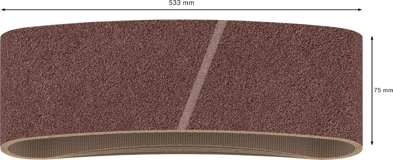 Bande abrasive Bosch PRO X440 75x533mm G60 pour le ponçage.