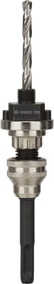Mandrin Bosch PRO Q-Lock SDS plus pour des changements rapides de scie cloche.