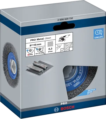 Disque à rayons Bosch PRO Metal Clean X-Lock 115 x 0,3 mm.