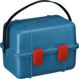 Mallette de transport Bosch avec double loquet sécurisé.