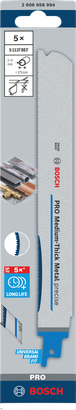 Lames Bosch PRO Medium-Thick Metal S1137BEF 5 pièces.