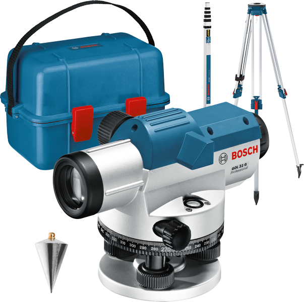 Ensemble de niveau optique Bosch GOL 32 G avec trépied et étui.