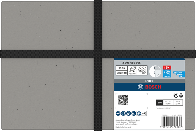 Lames de réparation de palettes Bosch PRO S1122HFR 100x 0,9×19×225mm.