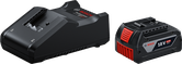 Kit de démarrage Bosch 18V 4.0Ah avec chargeur et batterie.