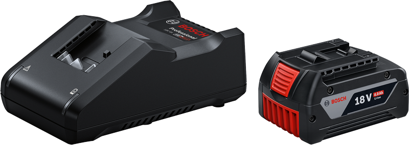 Kit de démarrage Bosch 18V 4.0Ah avec chargeur et batterie.