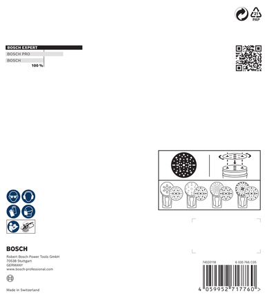 Disque abrasif Bosch EXPERT O780 150 mm G180.