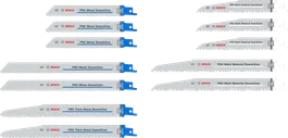 Ensemble de lames de démolition Bosch PRO, 12 lames multi-usages.