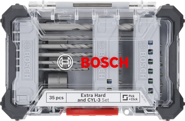 Ensemble de tournevis extra durs et de forets CYL-3 Bosch 35 pièces.